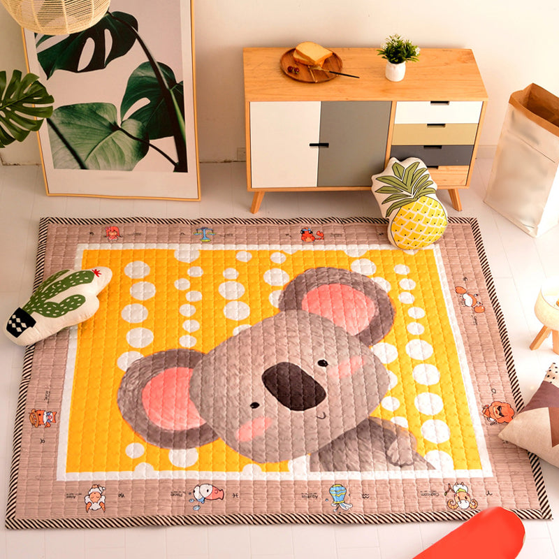 BowLift | Cute Cartoon Rug Bright Color Animal Indoor Rug Washable Non-Slip Area Carpet for Daycare