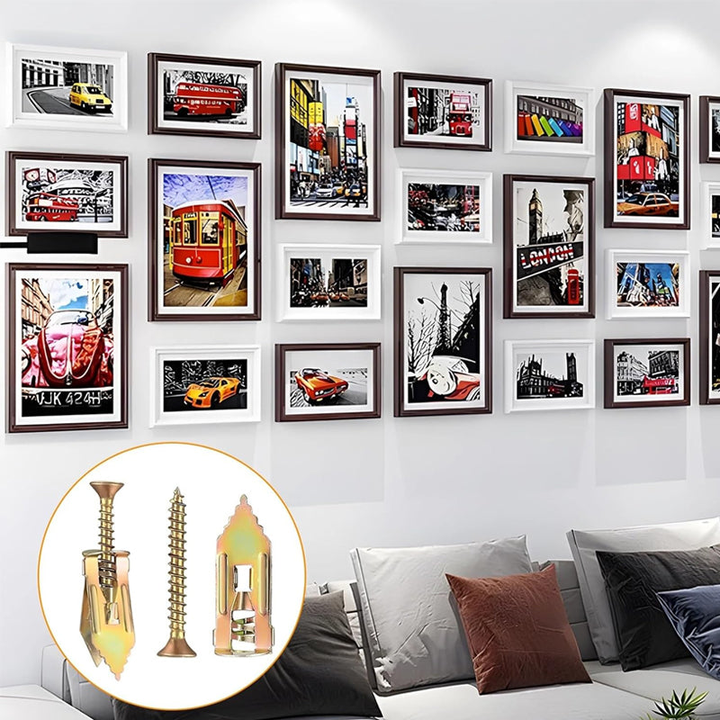 BowLift | Drywall Expansion Anchors + High Strength Zinc Screws Kit (Pack of 100)