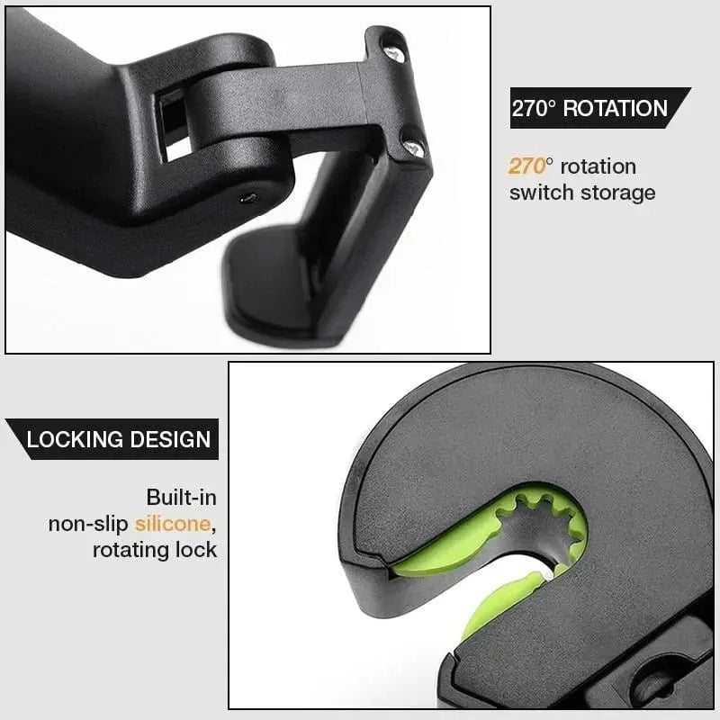 BowLift | 2-in-1 Car Headrest Hooks – Holds Bags & Serves as Smartphone Holder