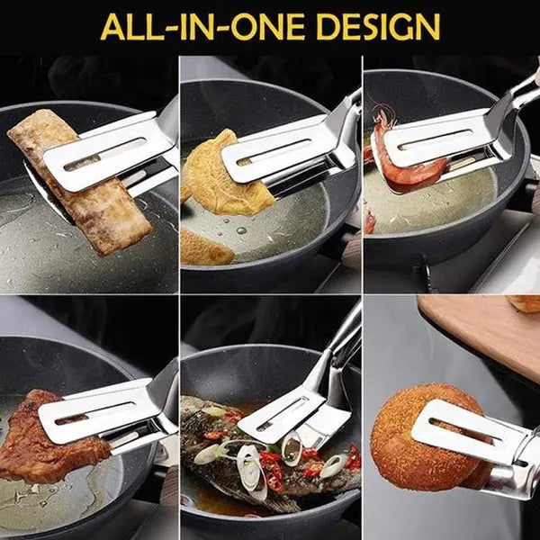 BowLift | 2-in-1 stainless steel kitchen tongs