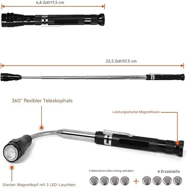 BowLift | Flexible Magnetic Work Light – Illuminates hard-to-reach areas