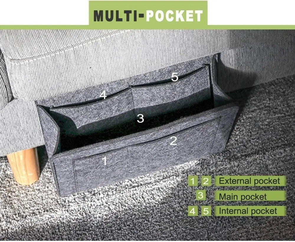 BowLift | Hanging Bed Organizer – Space-saving Storage with Large Pockets