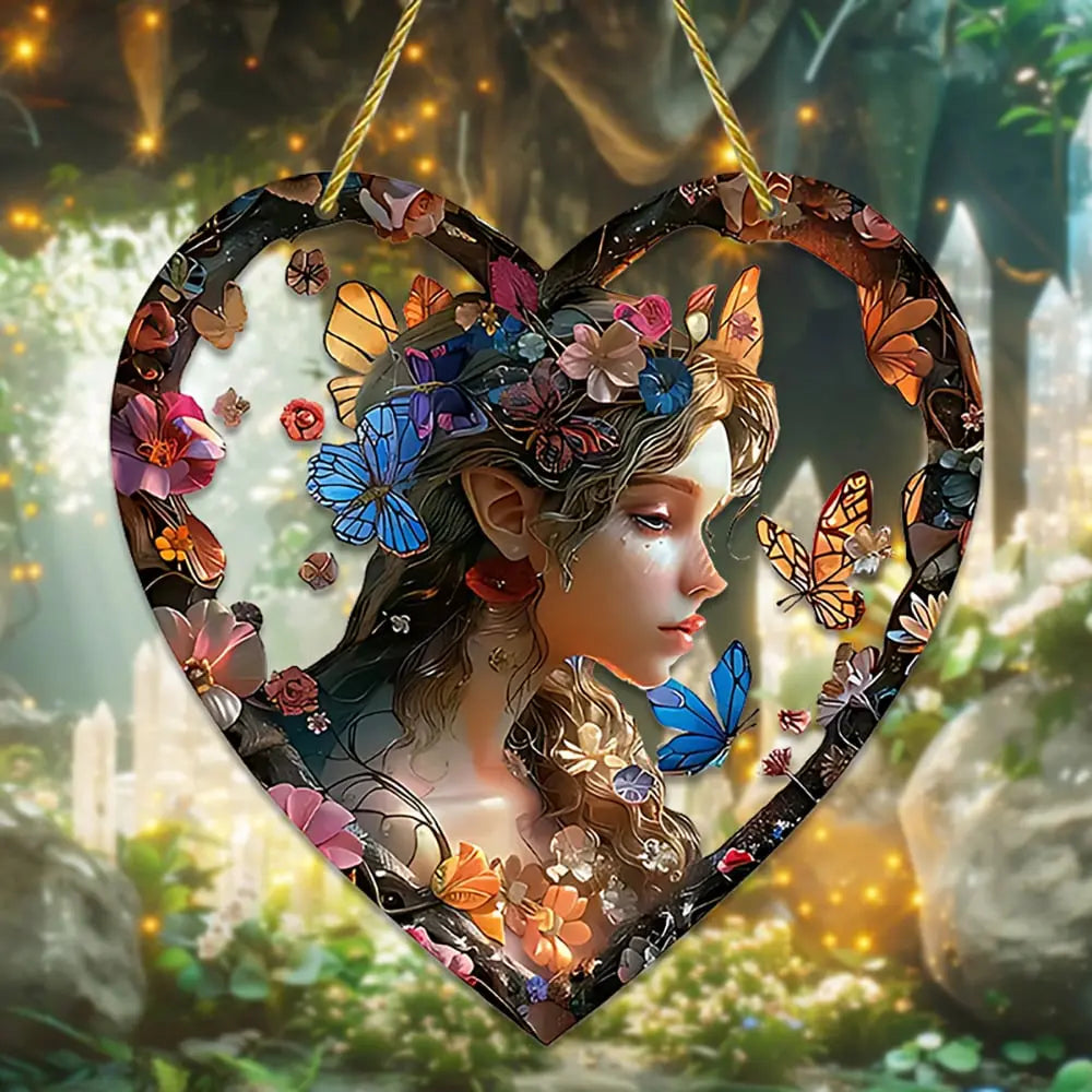 BowLift | Heart-shaped Elf Light Catcher – Enchanting Home Decoration