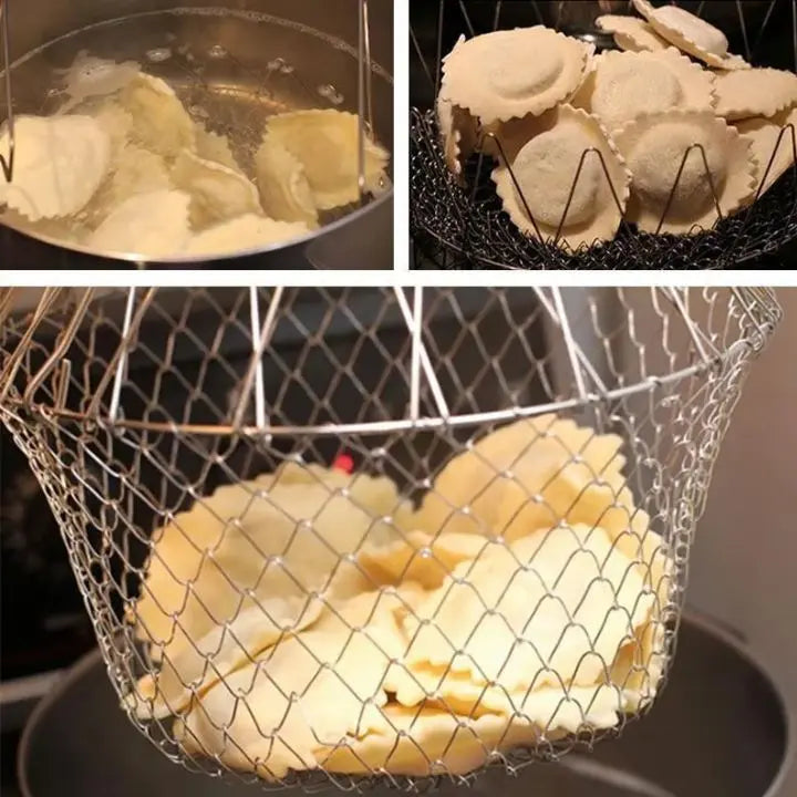 BowLift | Expandable Stainless Steel Sieve Basket for Frying & Draining