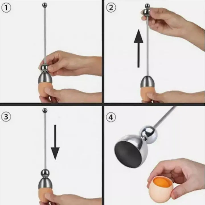 BowLift | Stainless Steel Egg Opener – Precise Opening with Tapping Effect