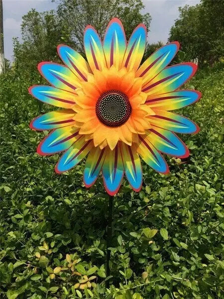 BowLift | Garden Wind Wheel with Sunflower Motif