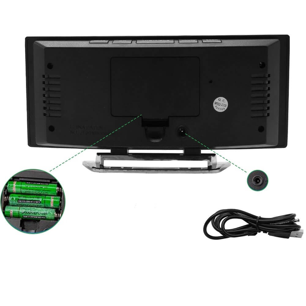 BowLift | Curved LED Digital Alarm Clock - Rass