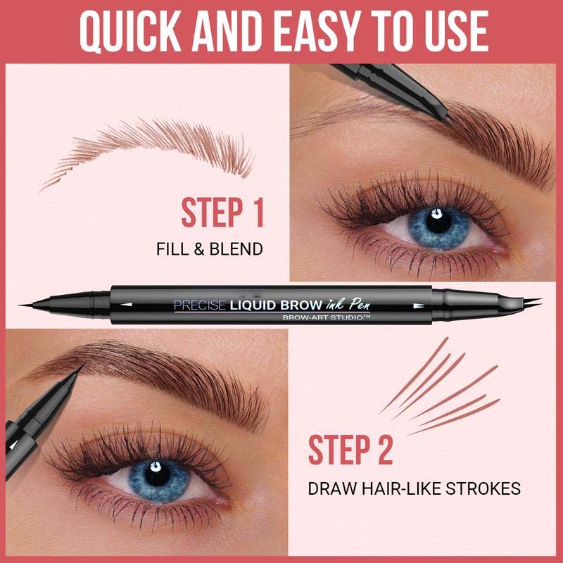 BowLift | 2-in-1 Dual-Ended Eyebrow Pencil with Micro-Fork Tip Applicator and Precise Brush Tip