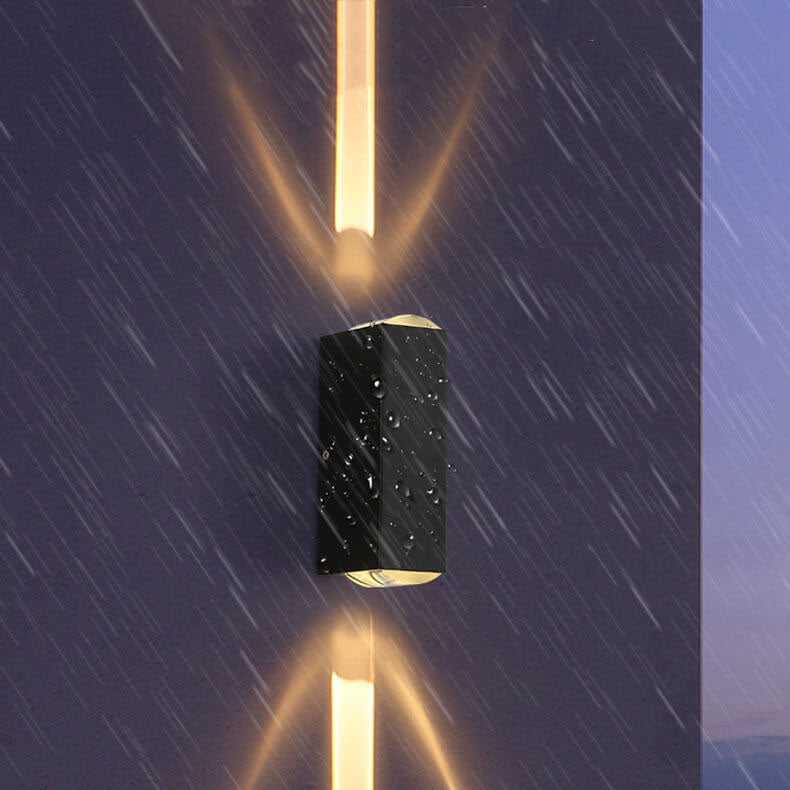 BowLift | Modern Waterproof LED Outdoor Wall Light | Rectangular Up/Down Aluminum Fixture