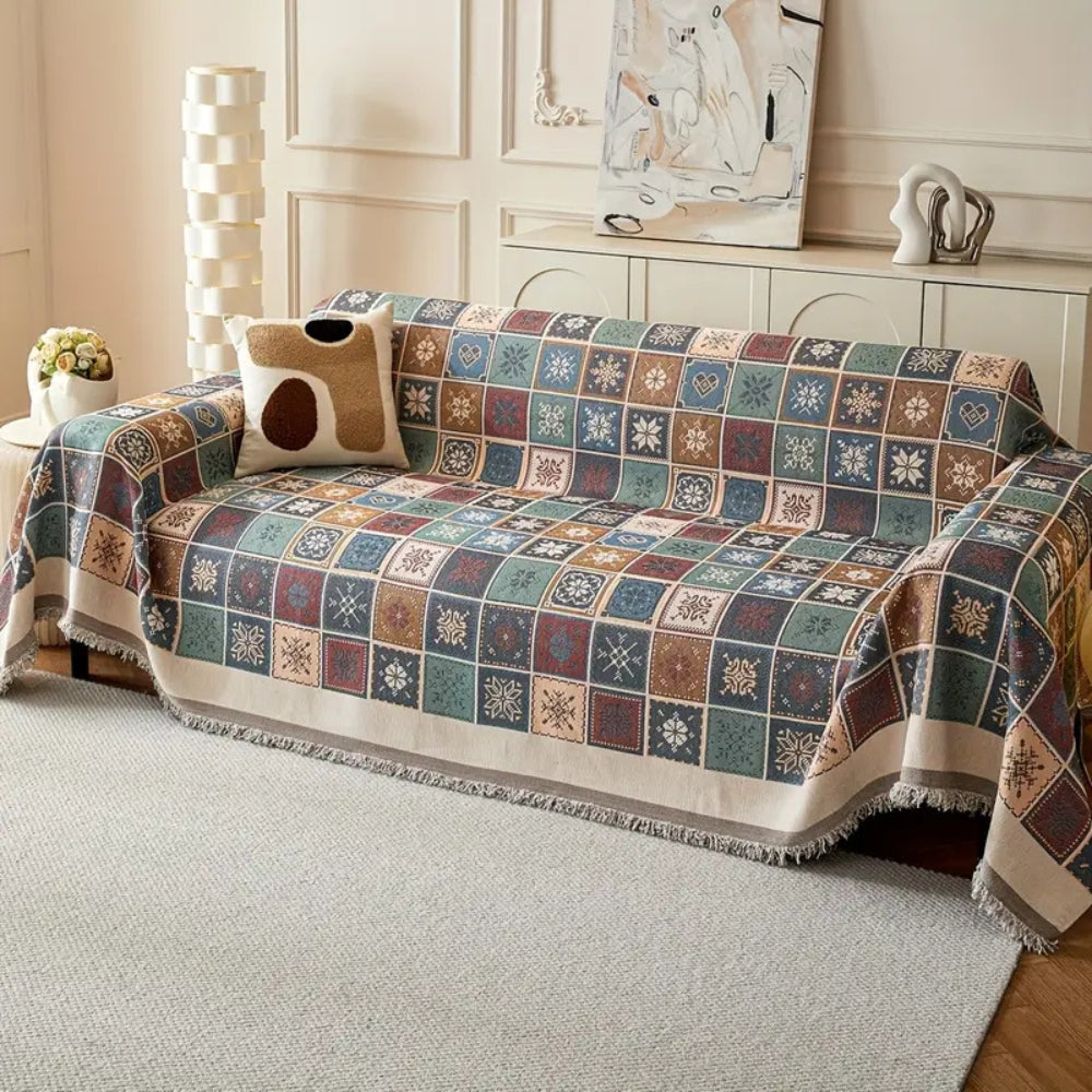 BowLift | Geneva Boho Knitted Sofa Cover