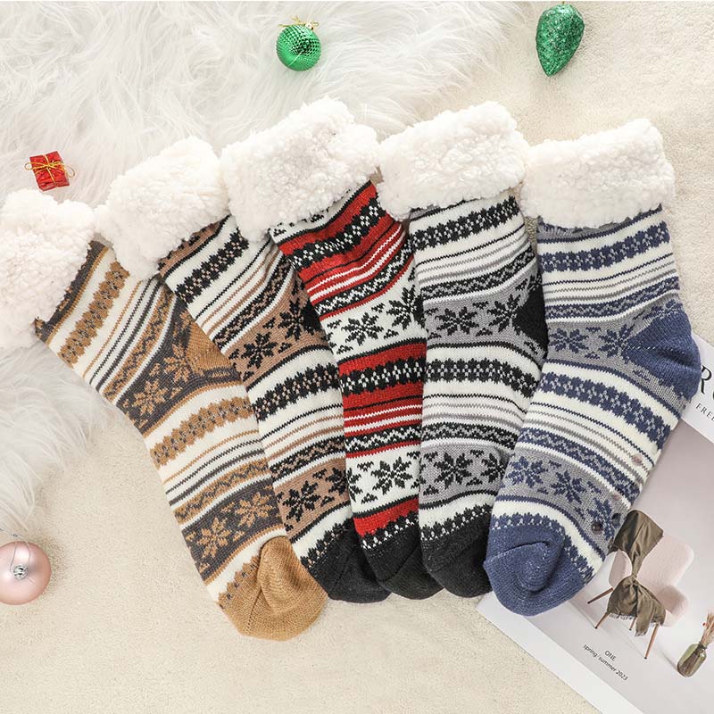 BowLift | Snowflake Ultra-thick Cashmere Slipper Home Socks