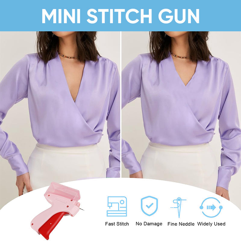 BowLift | Mini Label Gun with Storage Box - Compact Design, Fine Needle Set, Contains More Than 2000 Labels, Suitable for Clothing and Fabric Labels