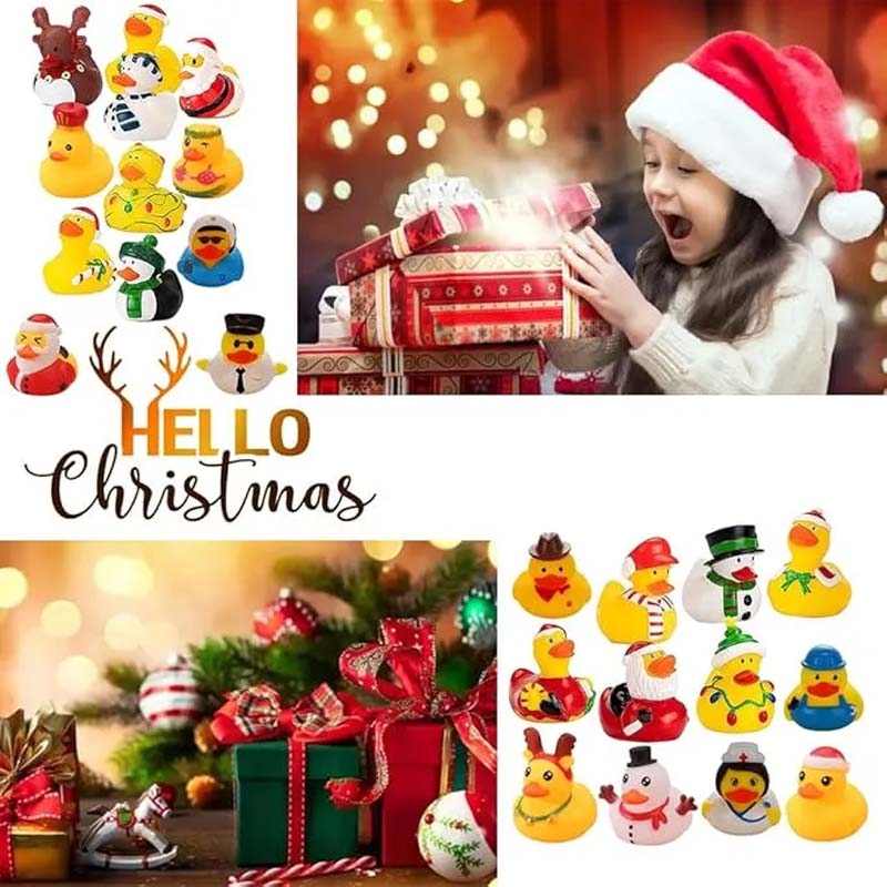 BowLift | 24 Pcs Countdown Christmas Rubber Ducks Advent Calendar