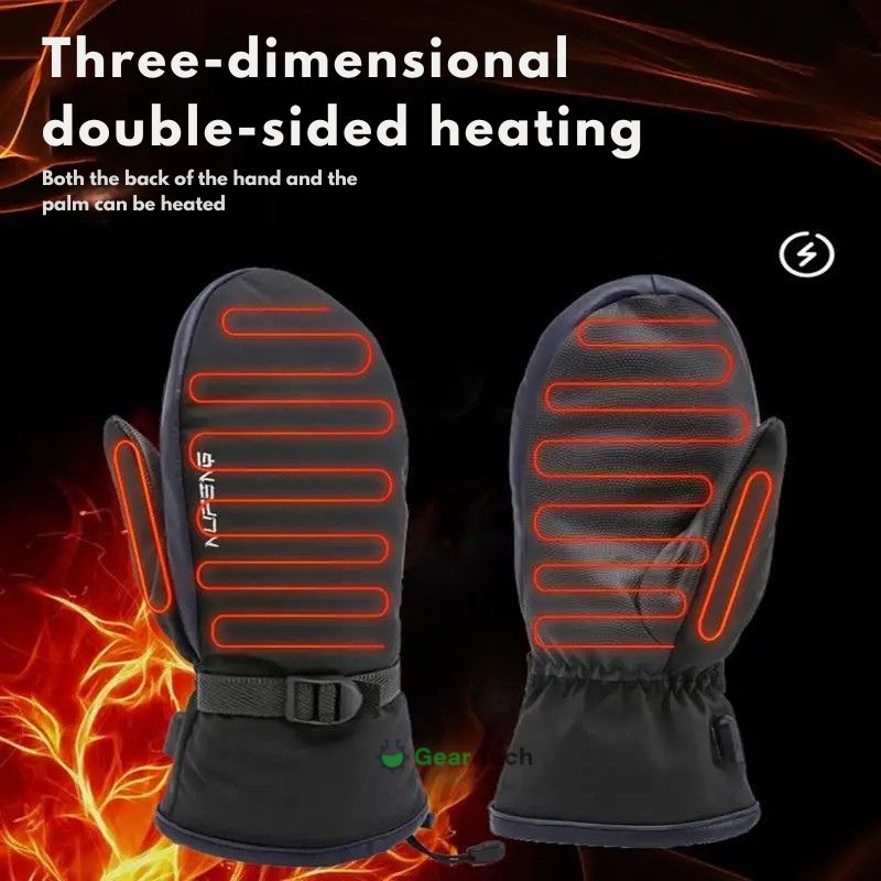 BowLift | Electric Heating Gloves | Integrated 10,000 mAh Power Bank | Dual-Sided Carbon Fiber Heating Elements | 3-Stage Thermal Control | Waterproof Down-Fabric & Anti-Slip PU Palm