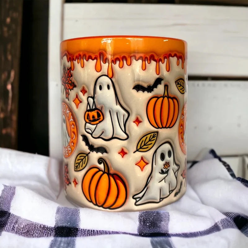 BowLift | Pumpkin Coffee Mug with Ghost
