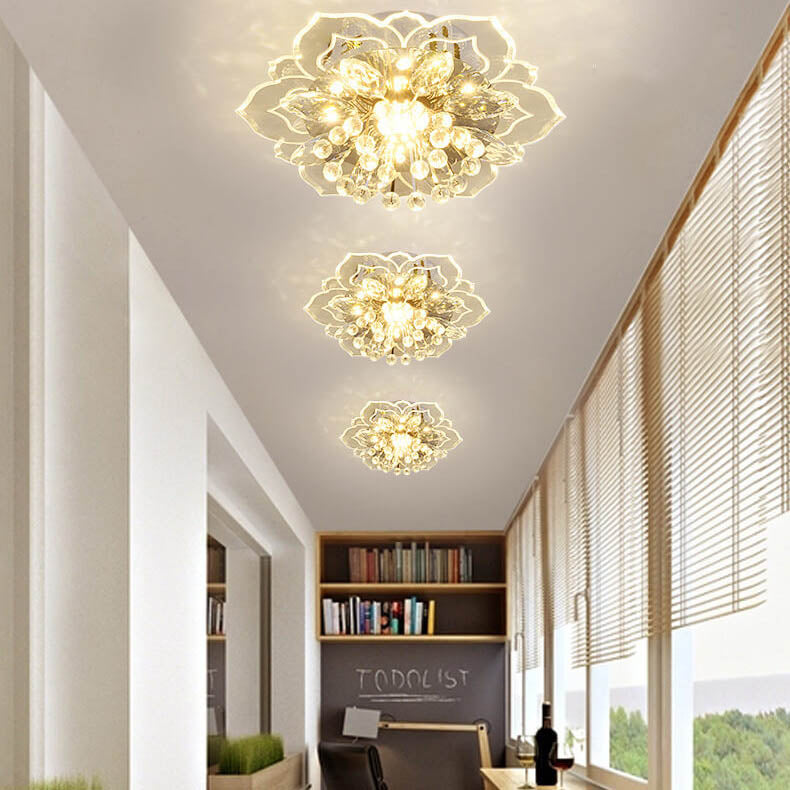 BowLift GlowPetal | LED Crystal Ceiling Light | Flower Shaped, RGB Color Changing & Energy Efficient