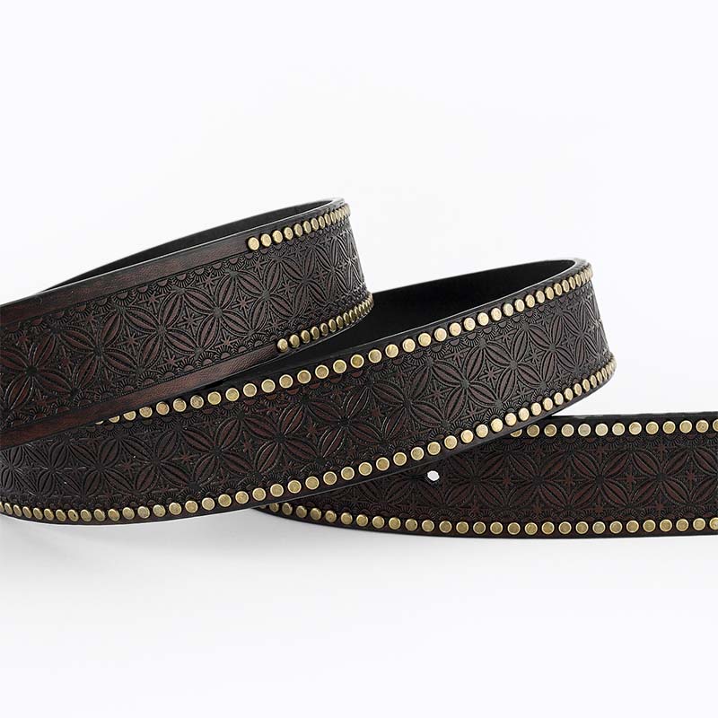 BowLift | Retro Punk Embossed Western Denim Belt