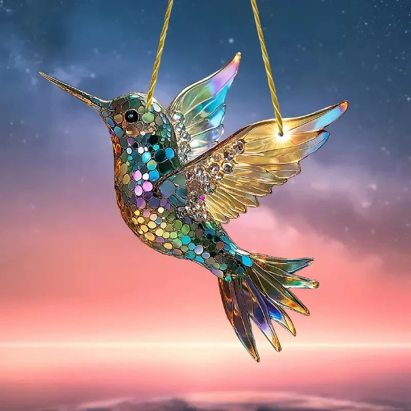 BowLift | Hummingbird Suncatcher Colorful Window Hanging