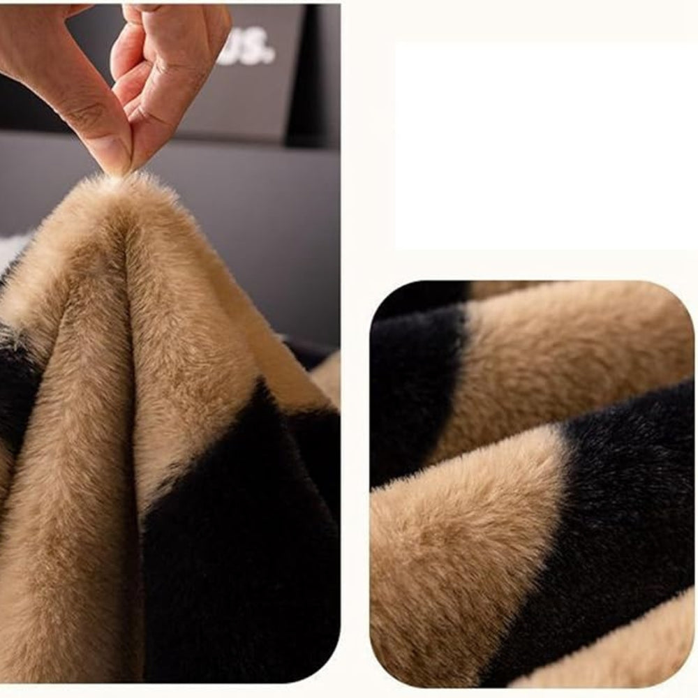 BowLift | Wild Stripes Zebra Fleece Sofa Cover