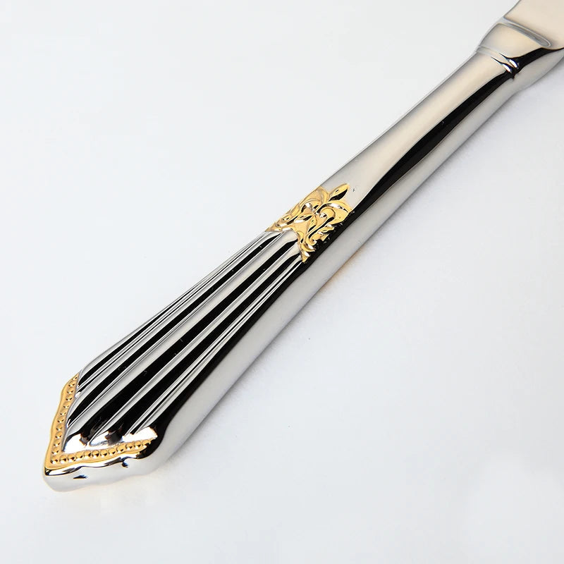 BowLift | 4-Piece Luxury Gold Inlay Cutlery Set