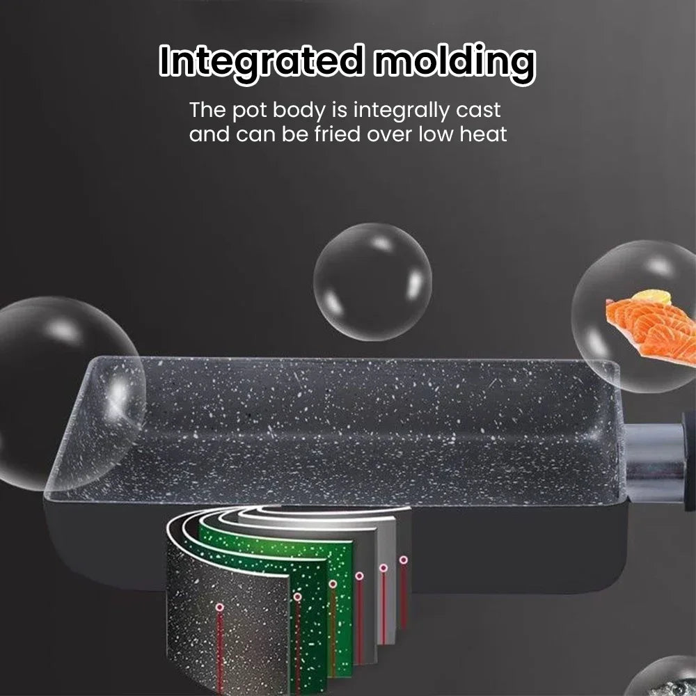 1pc Non stick Square Frying Pan Medical Stone Kitchen Cookware | Bowlift