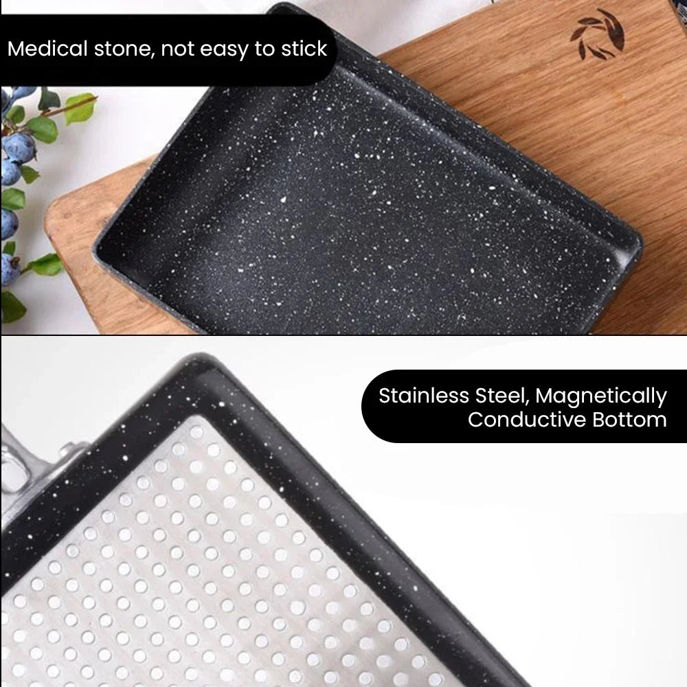 1pc Non stick Square Frying Pan Medical Stone Kitchen Cookware | Bowlift