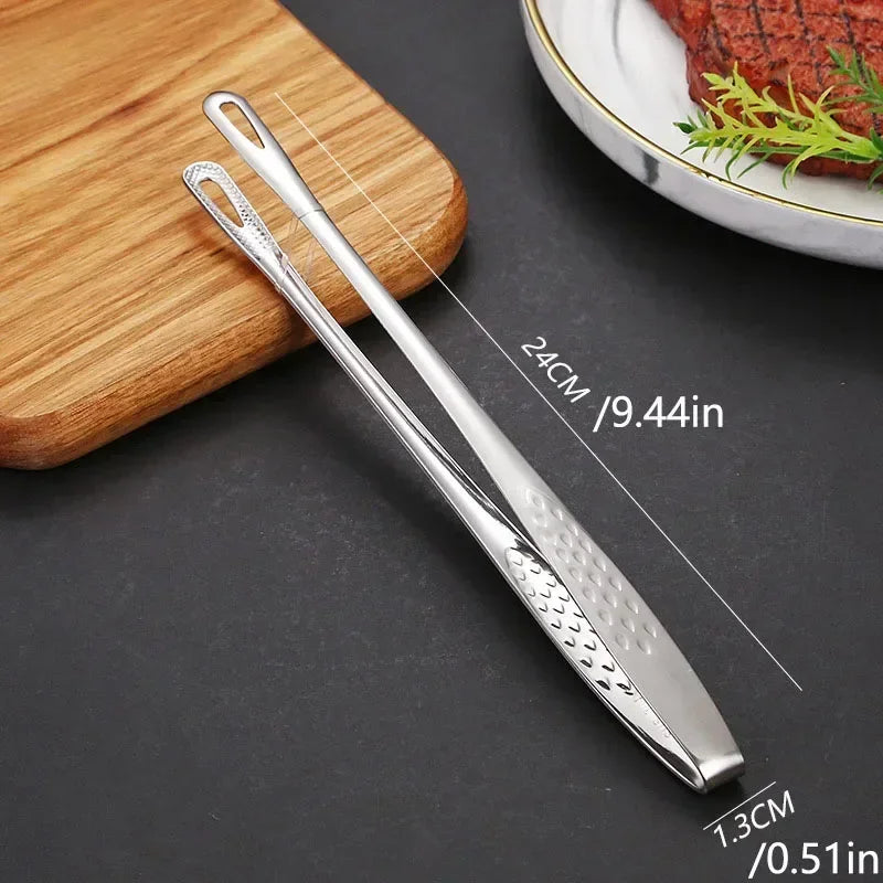 1pc Stainless Steel Kitchen Barbecue Clip Extended Food Clip Utensils | Bowlift