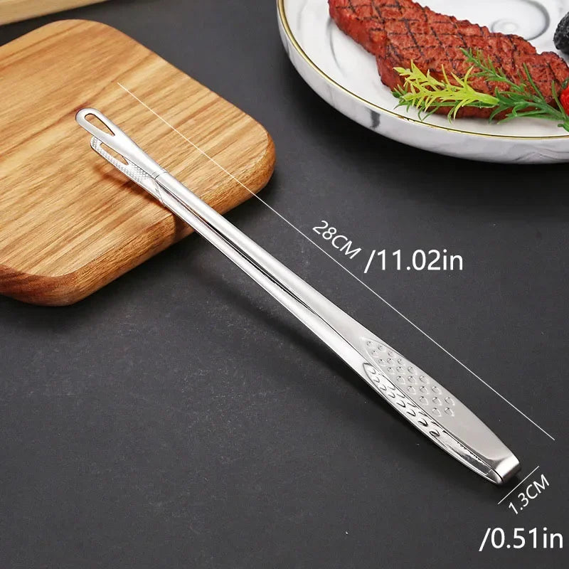 1pc Stainless Steel Kitchen Barbecue Clip Extended Food Clip Utensils | Bowlift