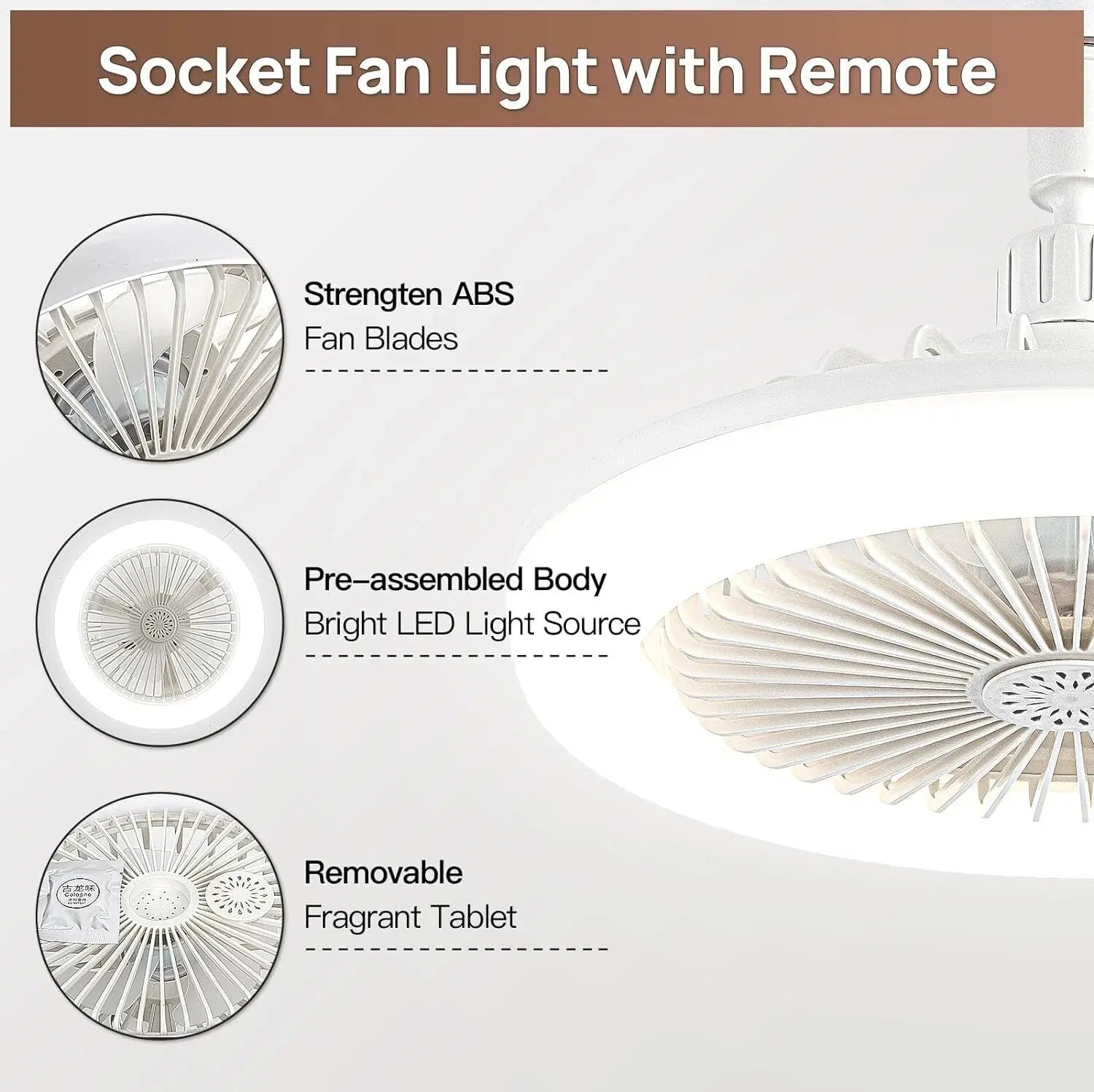 BowLift | 2-in-1 Ceiling Lamp with Fan – Controllable via Remote Control