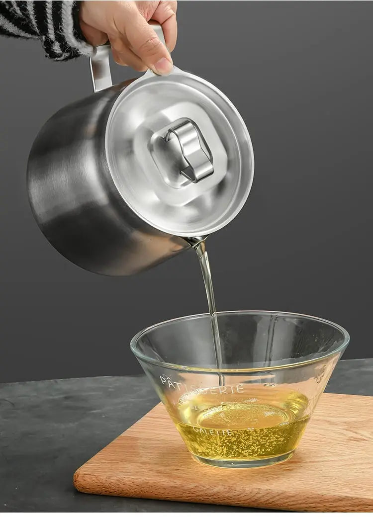 BowLift | 2-in-1 Stainless Steel Fat Filter Pot – Frying & Oil Straining in One