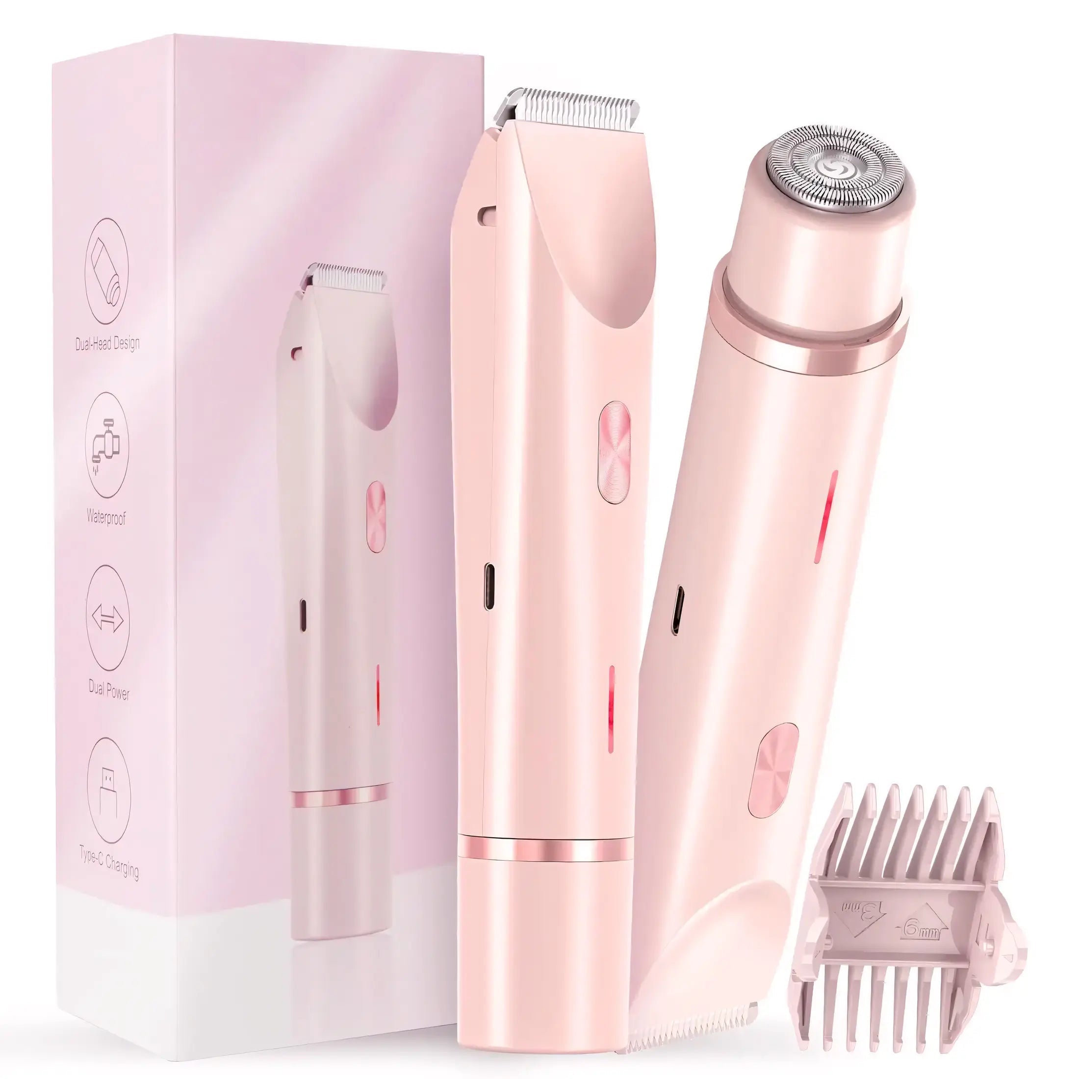 BowLift | 2-in-1 Electric Razor for Women with Dual Head Design
