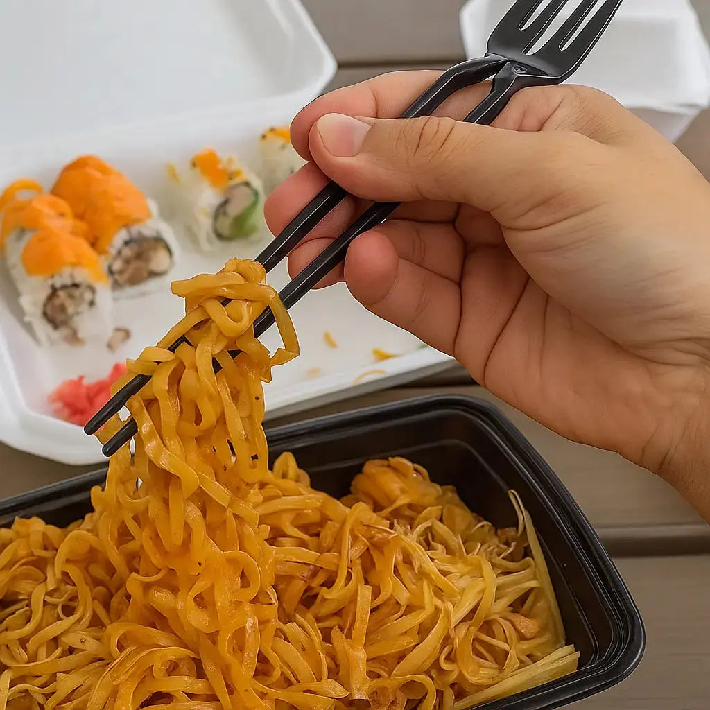 BowLift | 2-in-1 Fork & Chopsticks – Ideal for Pasta, Sushi, Salad & Dessert
