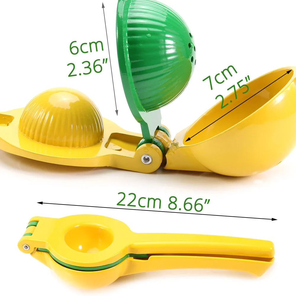 2-In-1 Aluminum Lemon Lime Squeezer and Hand Manual Citrus Juicer | Bowlift