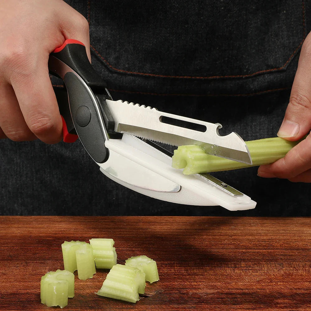 2 in 1 Multifunction Stainless Steel Kitchen Scissor With Handle | Bowlift