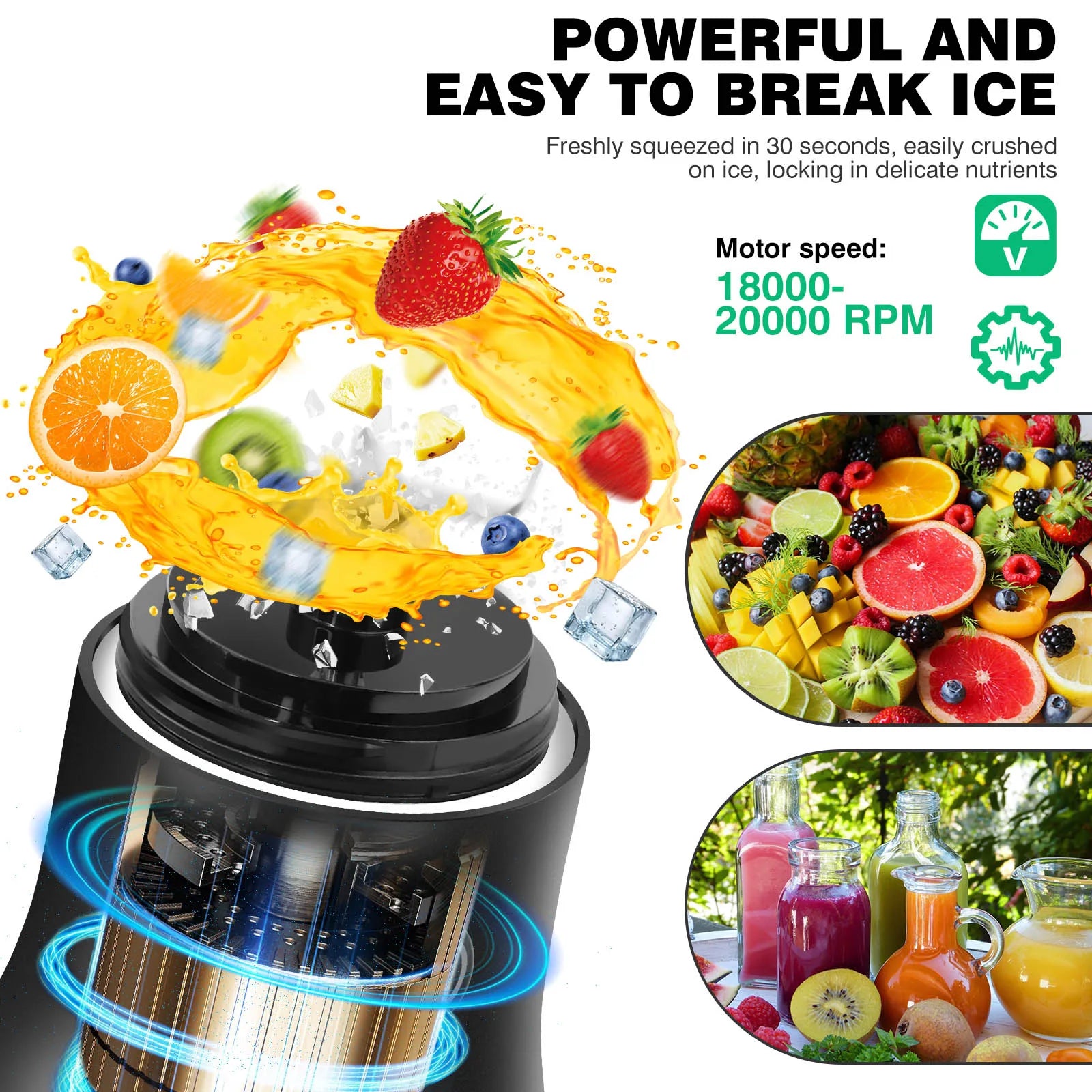 2 in 1 Portable Blender Electric Juicer and Smoothie Mixer Mini Blender | Bowlift