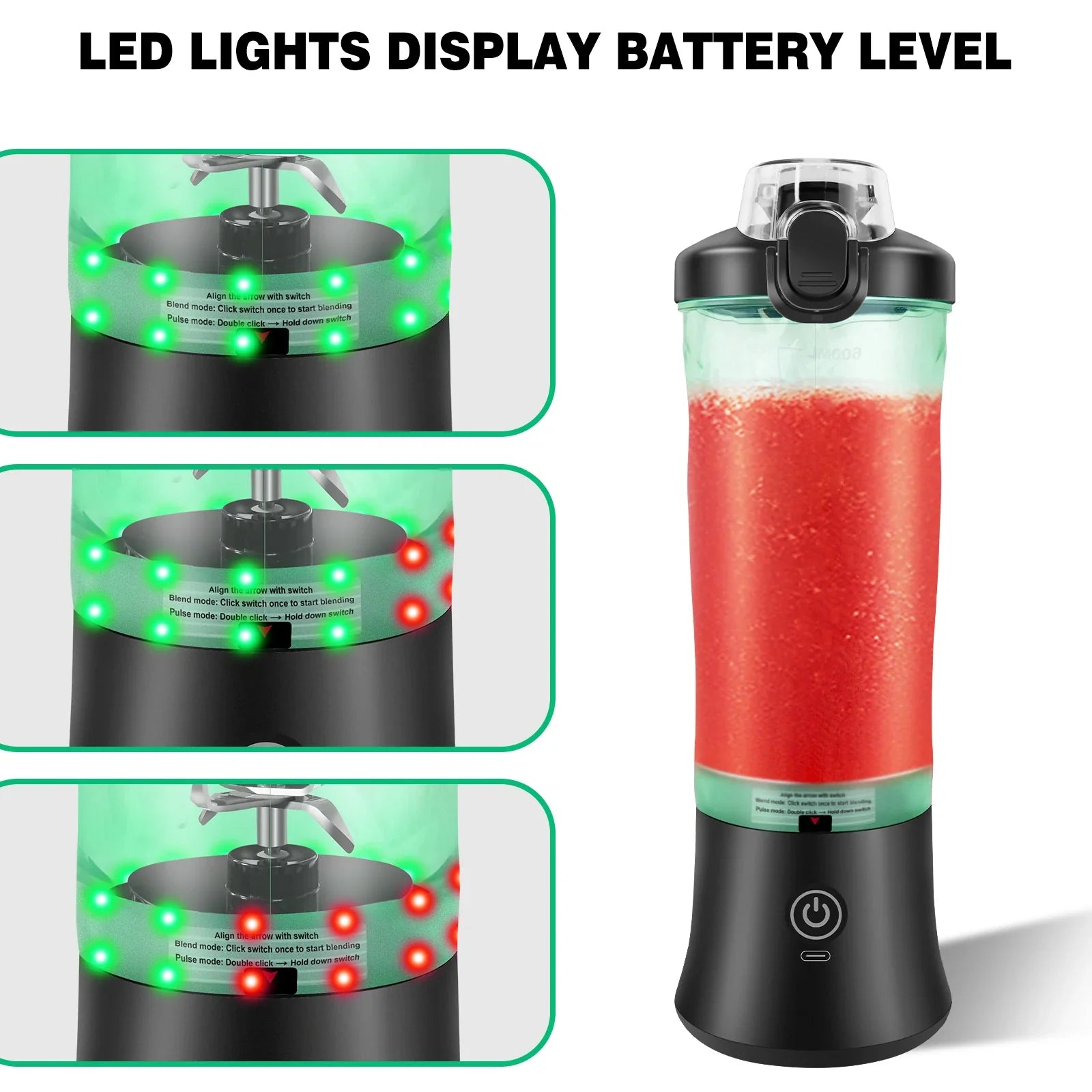 2 in 1 Portable Blender Electric Juicer and Smoothie Mixer Mini Blender | Bowlift