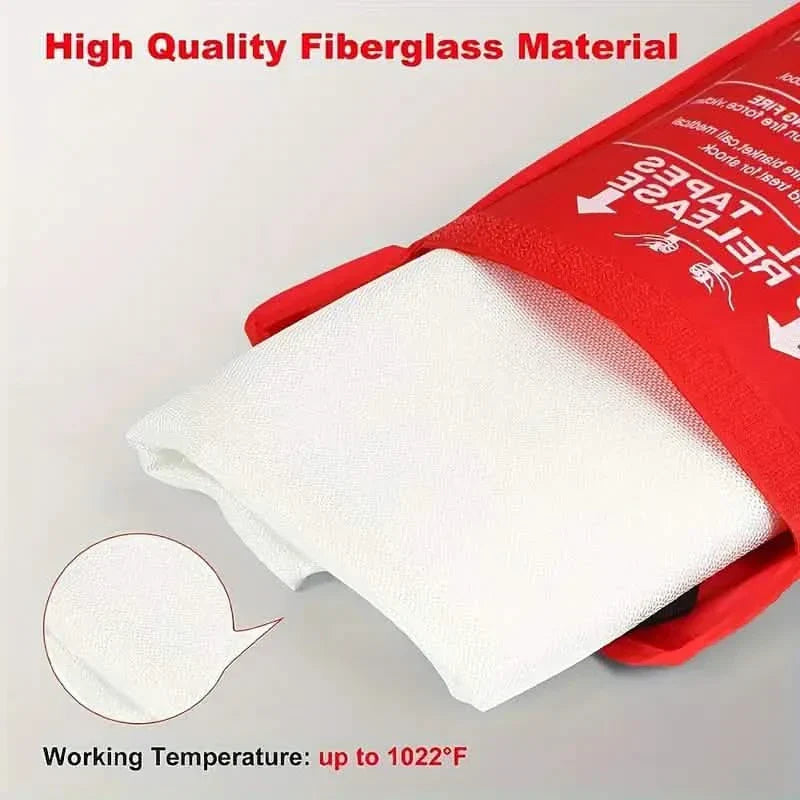 BowLift | 2-Pack: Premium Fiberglass Fire Blankets - Heat Resistant, Compact and Reusable