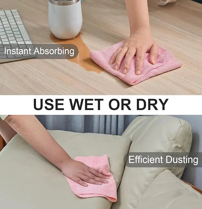 BowLift | 20 Piece Reusable Microfiber Cloths on Roll – Lint-Free, Streak-Free & Eco-Friendly