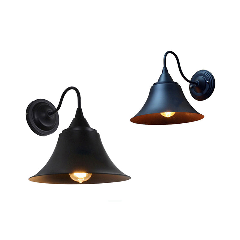 BowLift | Expansive Metal Wall Lamp Farmhouse 1 Head Dining Room Wall Light with Curved Arm