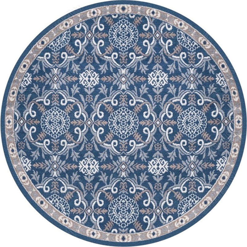 BowLift | Ethnic Multicolor Floral Rug Synthetic Pearls Rug Non-Slip Backing Pet-Friendly Machine Washable Rug for Large Room