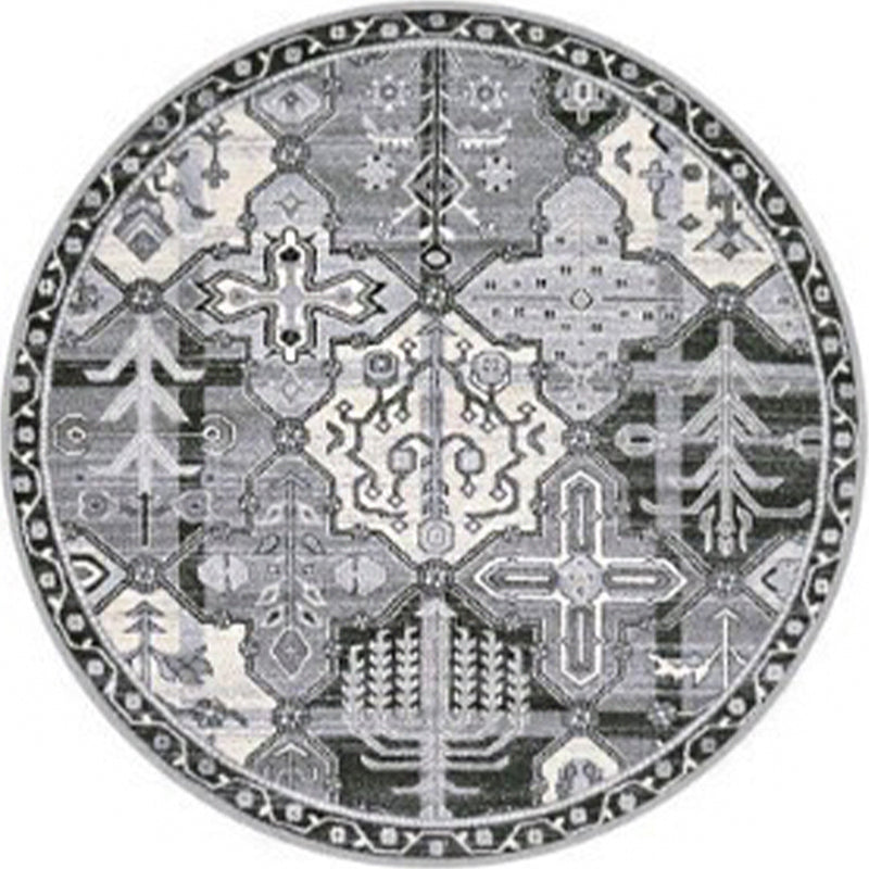 BowLift | Ethnic Multicolor Floral Rug Synthetic Pearls Rug Non-Slip Backing Pet-Friendly Machine Washable Rug for Large Room