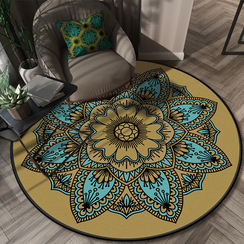 BowLift | Glamorous layered floral pattern rug multicolored Moroccan rug polypropylene stain resistant non-slip backing machine washable rug for home