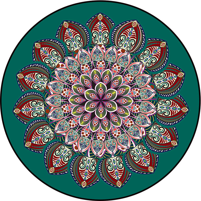 BowLift | Ethical Moroccan Style Rug Multicolored Flower Rug Pet Friendly Anti-Slip Stain Resistant Rug for Living Room