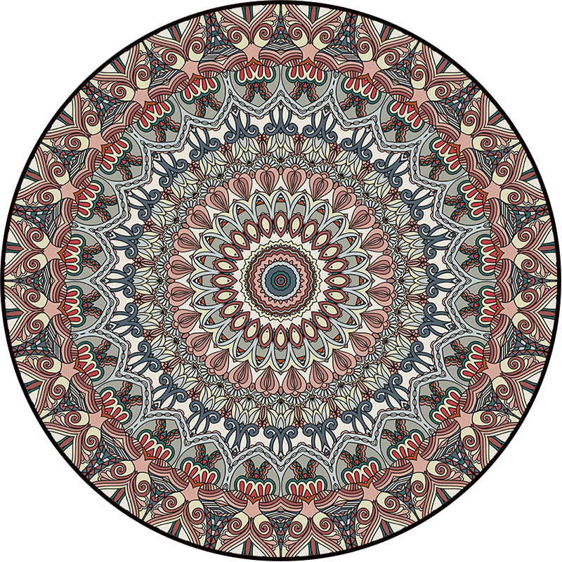 BowLift | Ethical Moroccan Style Rug Multicolored Flower Rug Pet Friendly Anti-Slip Stain Resistant Rug for Living Room