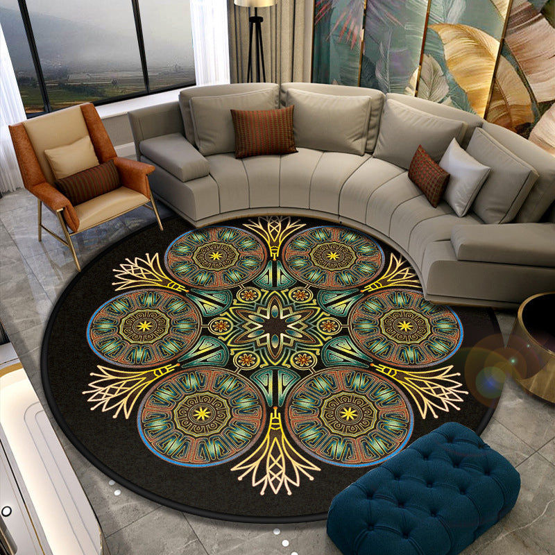 BowLift | Turkish Style Living Room Carpet Colorful Flower Carpet Synthetic Pet-Friendly Machine Washable Non-Slip Carpet