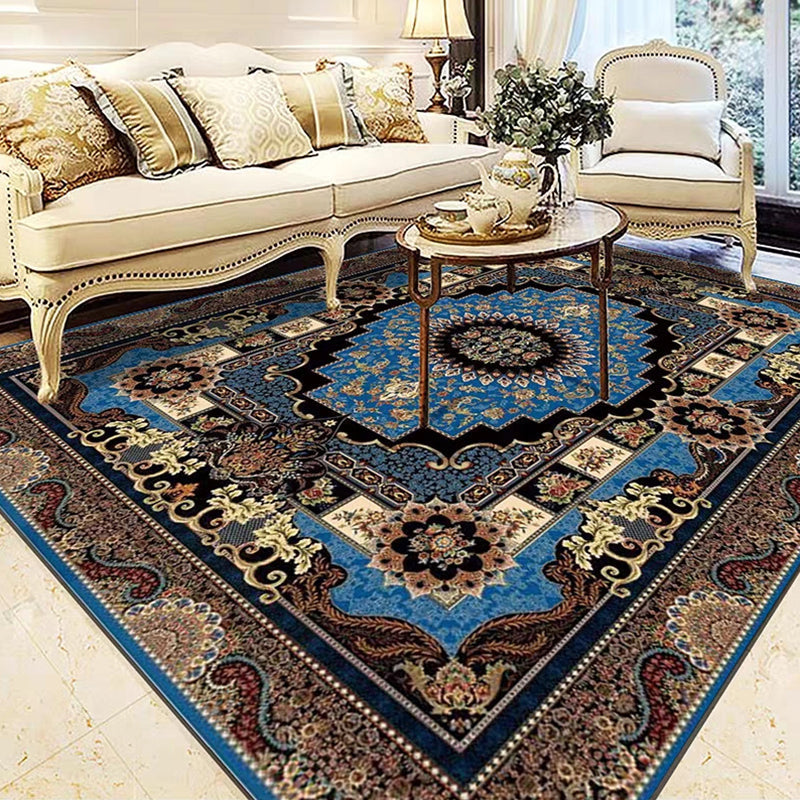 BowLift | Glam Persian Indoor Dress Multicolored Floral Pattern Dress Non-Slip Back Machine Washable Pet Friendly Carpet for Living Room
