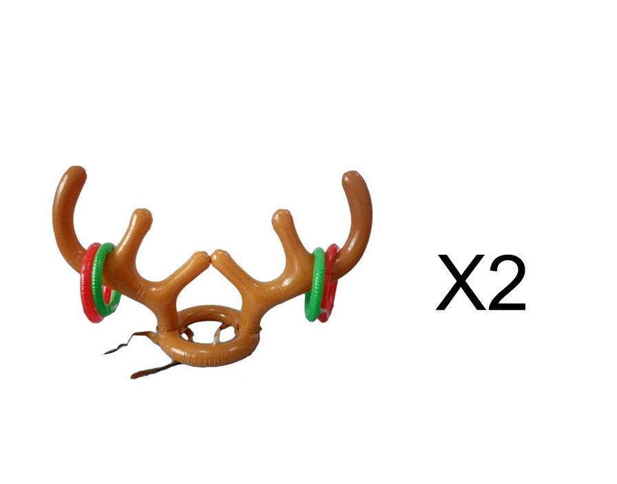 BowLift | Christmas Game Inflatable Reindeer Antler Hat Ring Toss Christmas Gift