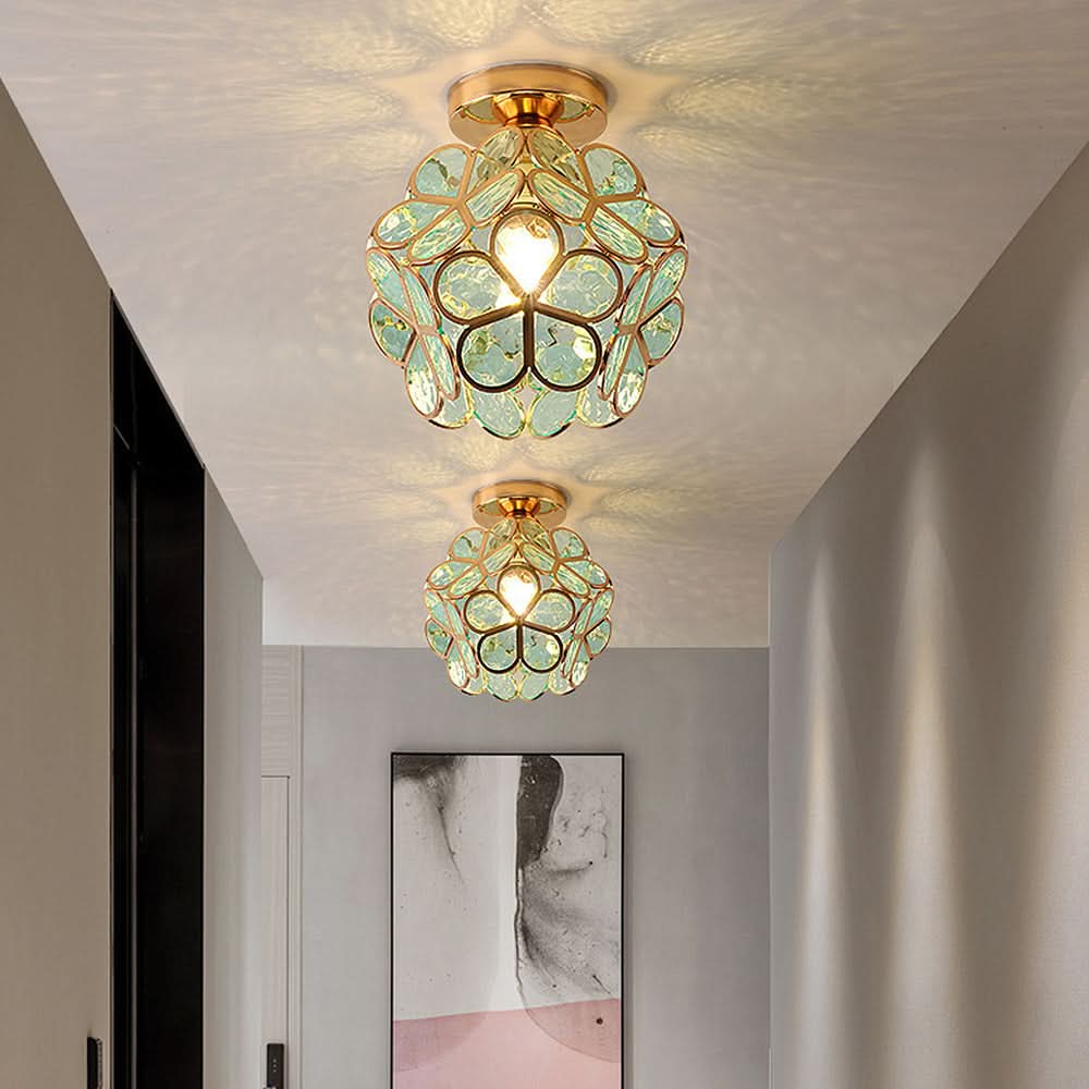 BowLift | Flowers Style Glass Hallway Ceiling Light