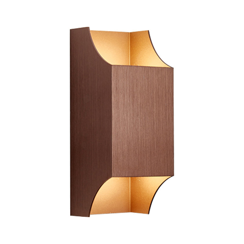 BowLift | 1 Light Bedroom Up and Down LED Wall Lamp with Geometric Metal Shade Black/Grey/White Wall Mount Light