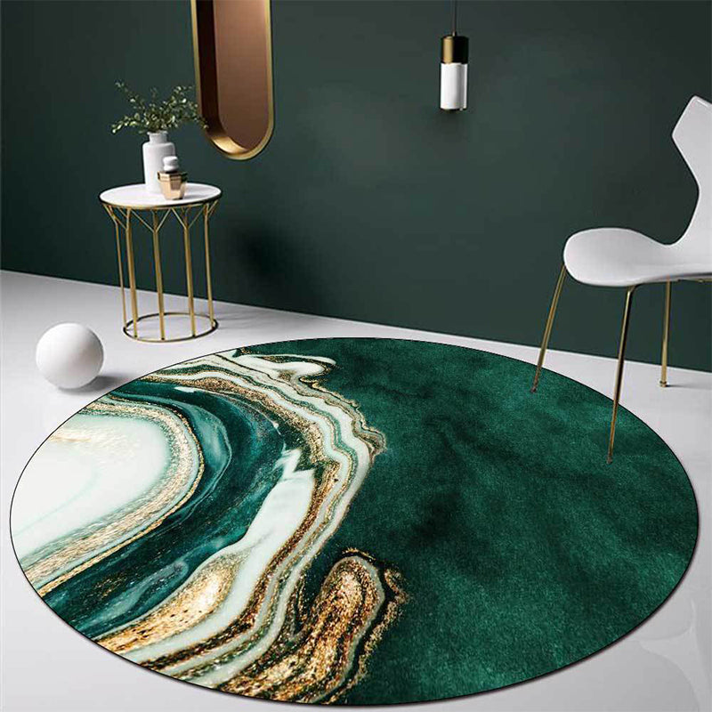 BowLift | Glam Mid-Century Rug Multicolor Marble Look Rug Pet Friendly Stain Resistant Non-Slip Back Rug for Living Room